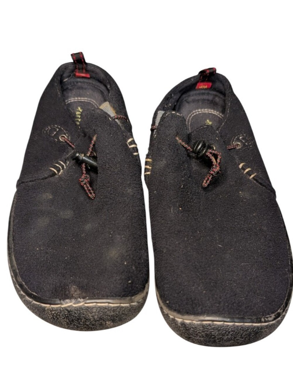 Terrasoles Charcoal Black Fleece Slip On Mules Flats Comfort Clogs Shoes Size 11